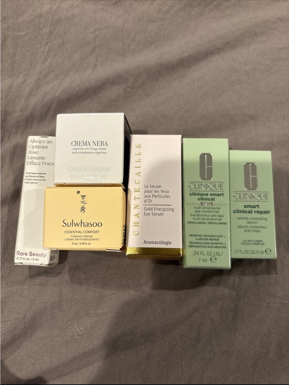 NEW Sample travel size Clinique crema nera sulwhasoo rare beauty chantecalle